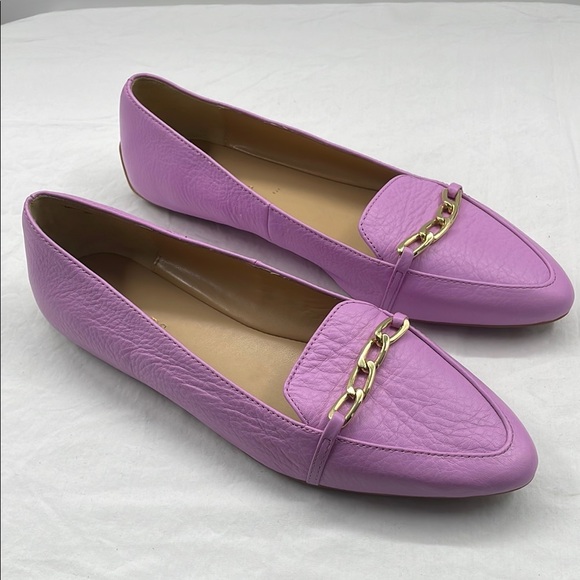 NWOB. Talbots 9M Francesca Chainlink Driving Moccasins - Pebbled Leather. - Picture 2 of 12